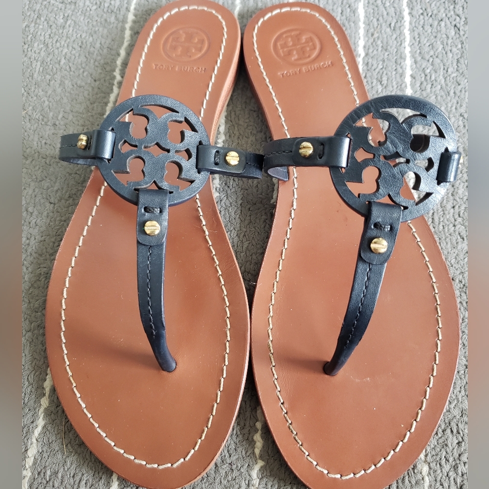 Tory Burch Black and Brown Sandals